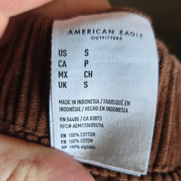 💥Buy2Get1Free💥AE Brown Ribbed Bubble Mini Skirt - Picture 3 of 3